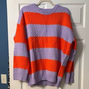 Vine & Love Colorful Striped Women's Sweater Size L